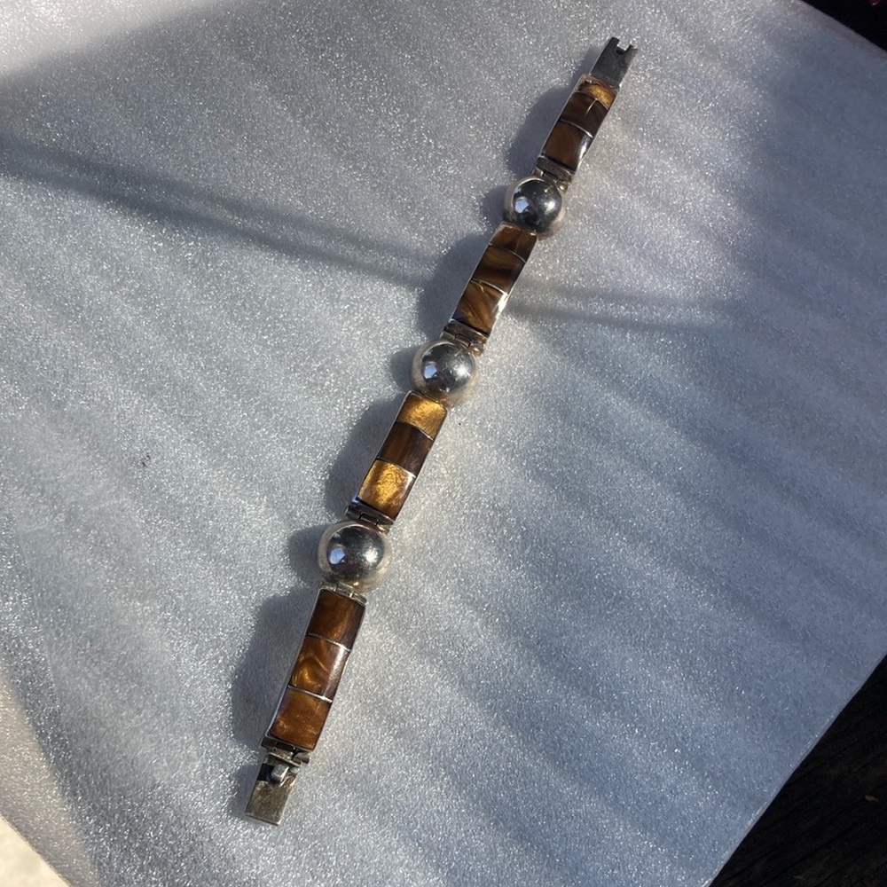 925 tiger eye 7” bracelet.